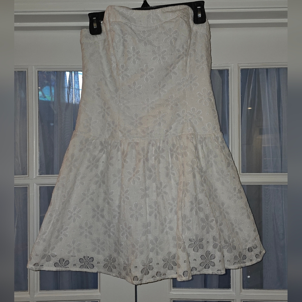 Lilly Pulitzer Pink and White Lace Mini Dress